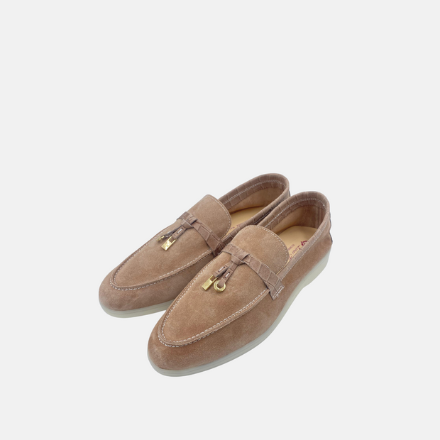 TIKOO 11 mocassin en daim Beige crocco