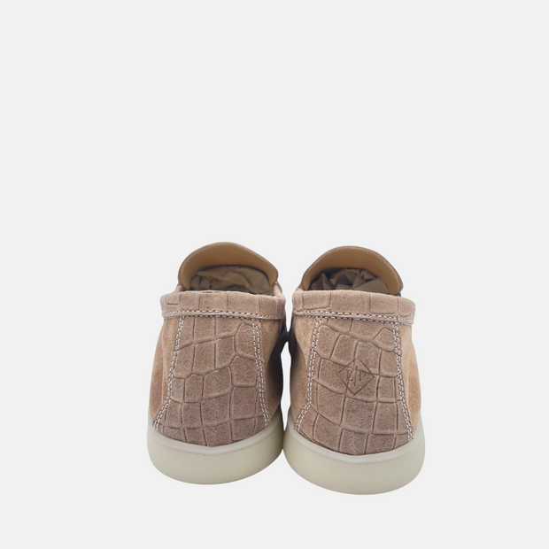 TIKOO 11 mocassin en daim Beige crocco