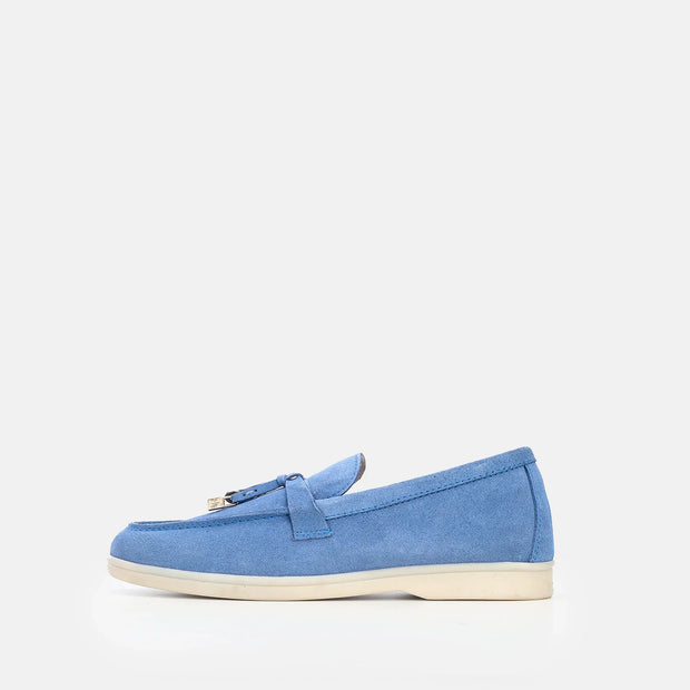 TIKOO 11 mocassin en daim Bleu Bic