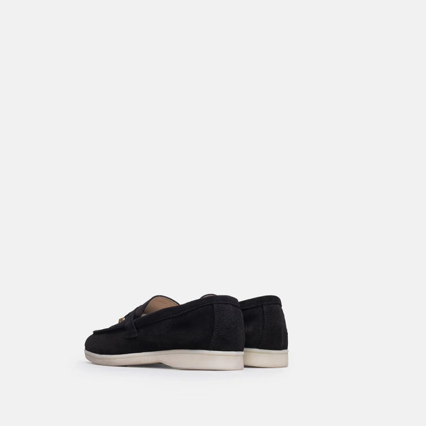 TIKOO 11 mocassin en daim Noir