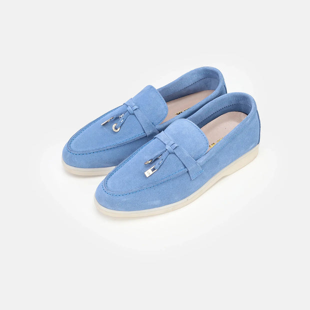 TIKOO 11 mocassin en daim Bleu Bic