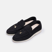 TIKOO 11 mocassin en daim Noir